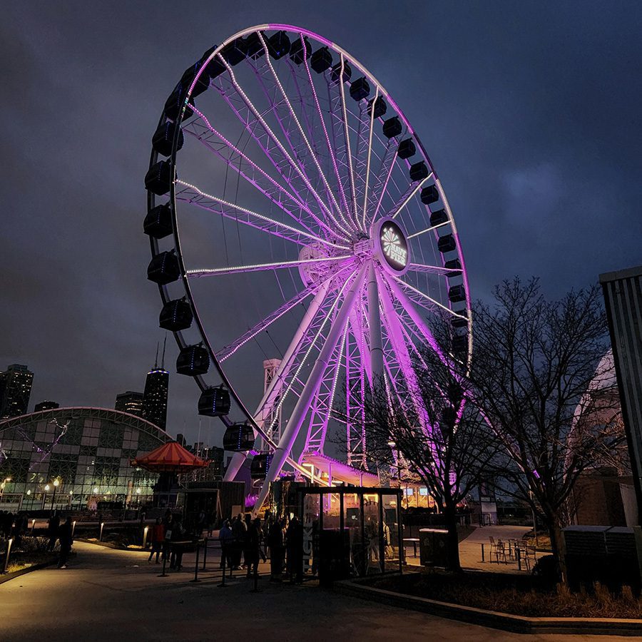 Navy Pier Centennial Wheel National Donate Life Month Gift of Hope Organ and Tissue Donor Network