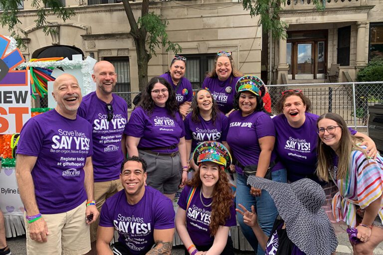 Staff at Pride Parade