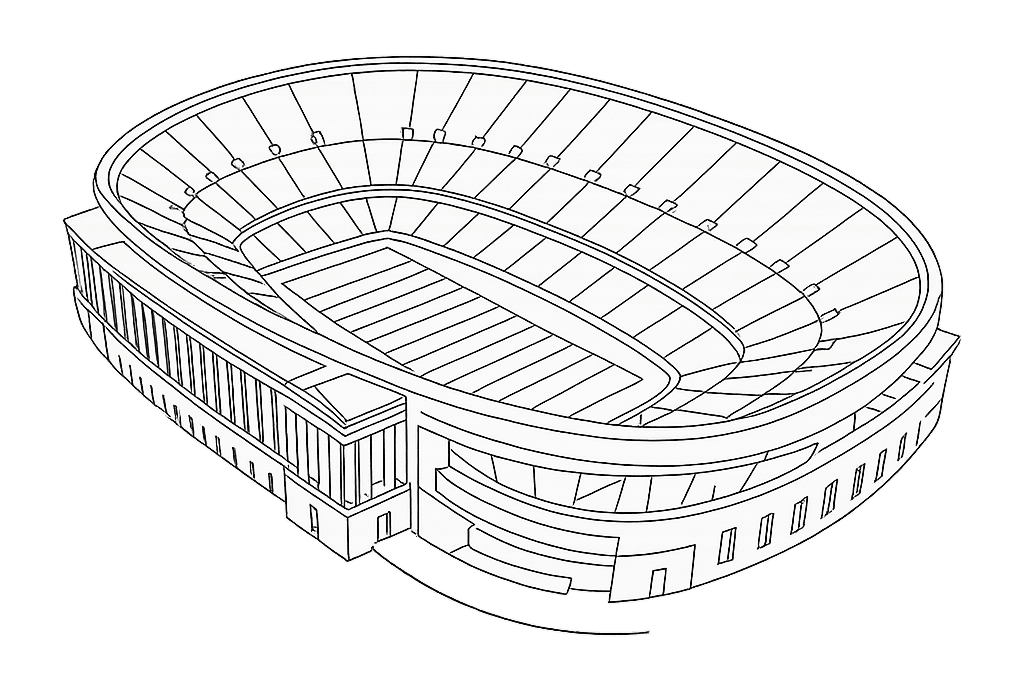 Soldier Field Line Drawing