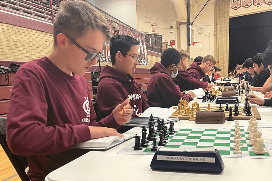 Alex playing chess